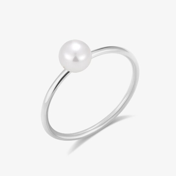 Lina Simple Band Fresh Water Pearl Ring - Picture 4 of 10